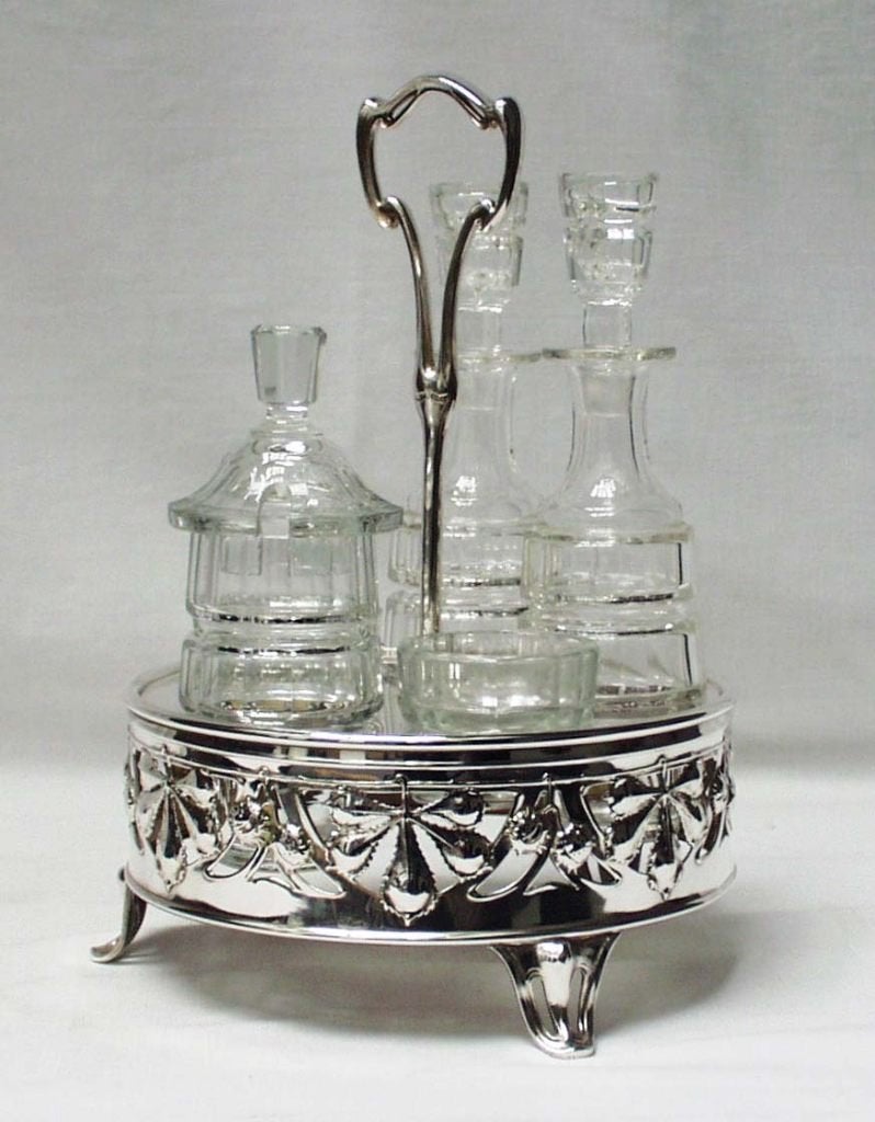 Art Nouveau tafelaccessoire - Olie- en azijnstel., Ophalen of Verzenden