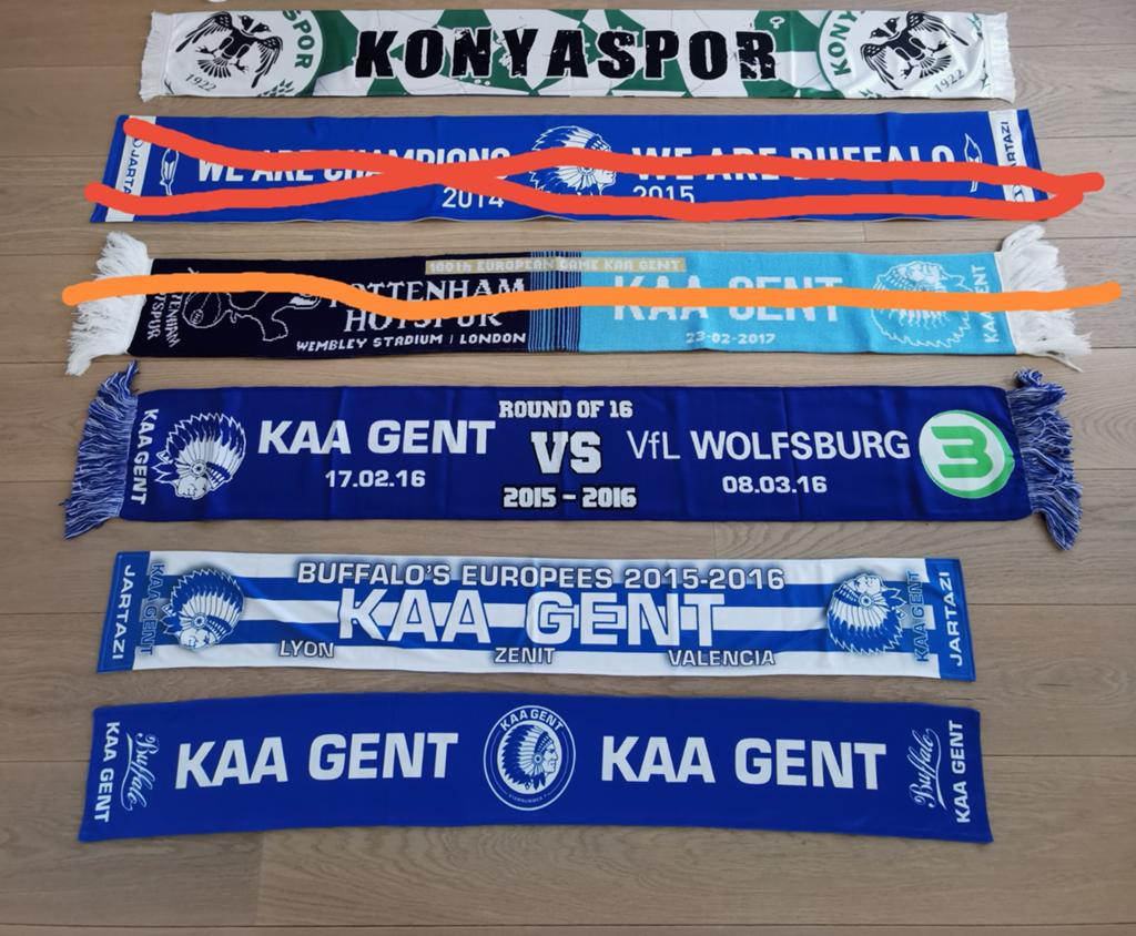 Sjaals KAA Gent, Sport en Fitness, Voetbal, Ophalen of Verzenden
