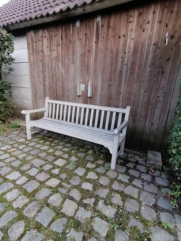 Tuinbank teakhout, Tuin en Terras, Tuinbanken, Ophalen, Zo goed als nieuw, Teakhout