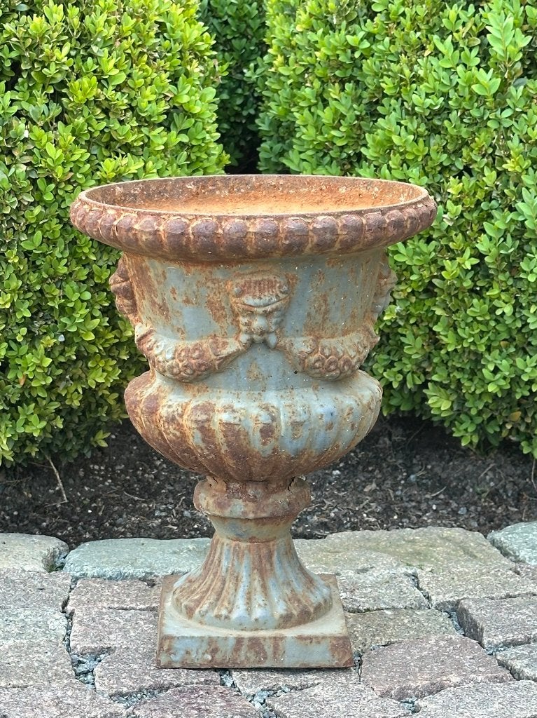vase de jardin en fonte - pot de fleurs - excellent état, Enlèvement
