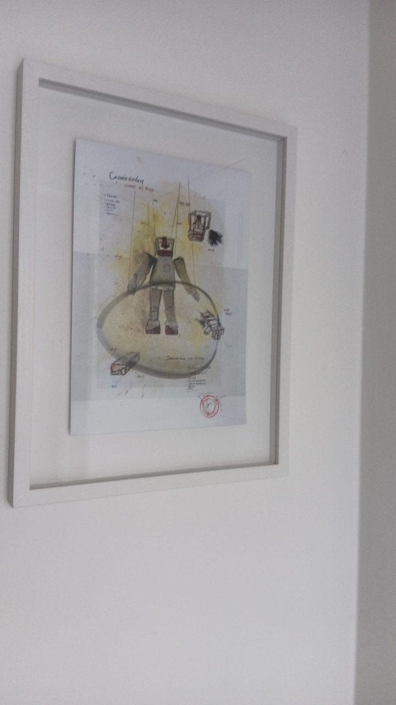 Lithografie Koen Van Mechelen "Giant of hope", Encadré, Abstrait, Enlèvement, Lithographie