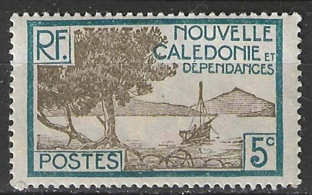Nieuw Caledonie 1928/1938 - Yvert 142 - Paletuviers 5c. (PF), Verzenden, Postfris