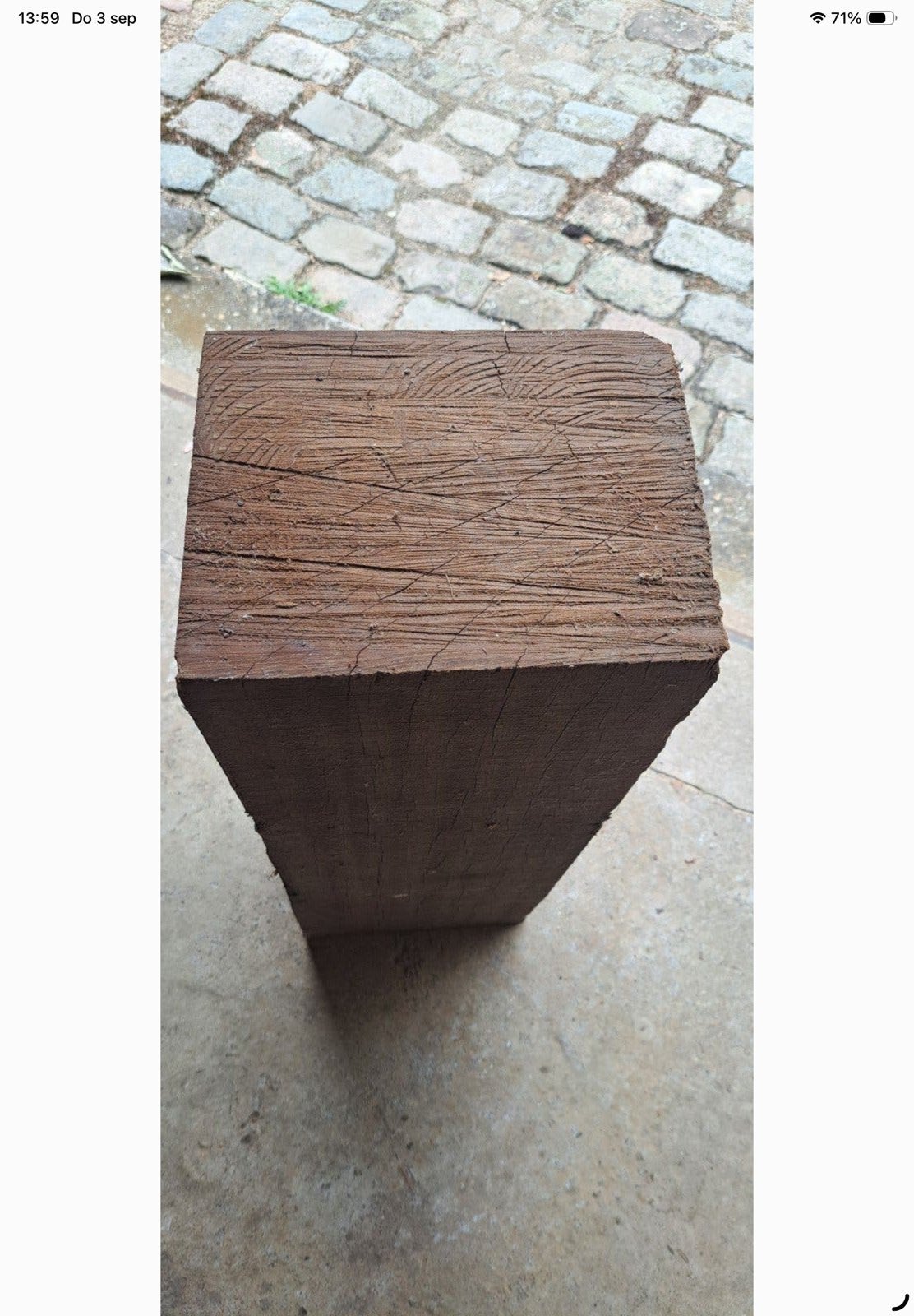 Houten blok tropisch hard hout., Ophalen, Zo goed als nieuw