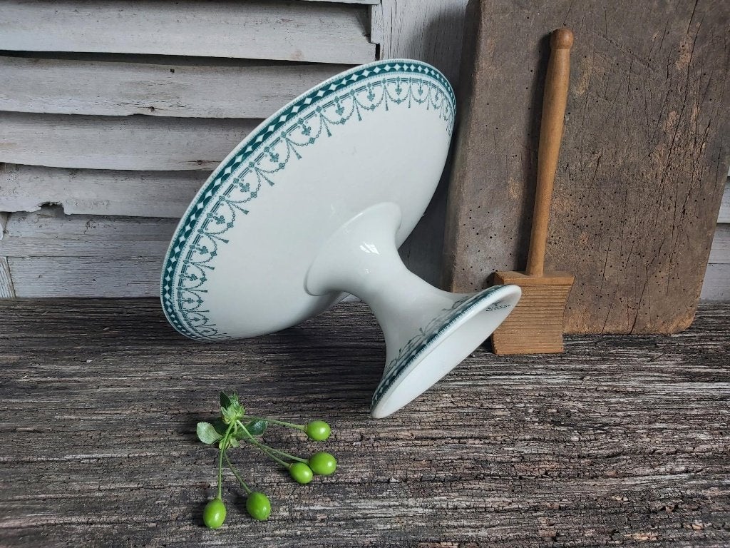 Mooie oude hoge (serveer) schaal op voet Arnold England, Antiek en Kunst, Ophalen of Verzenden