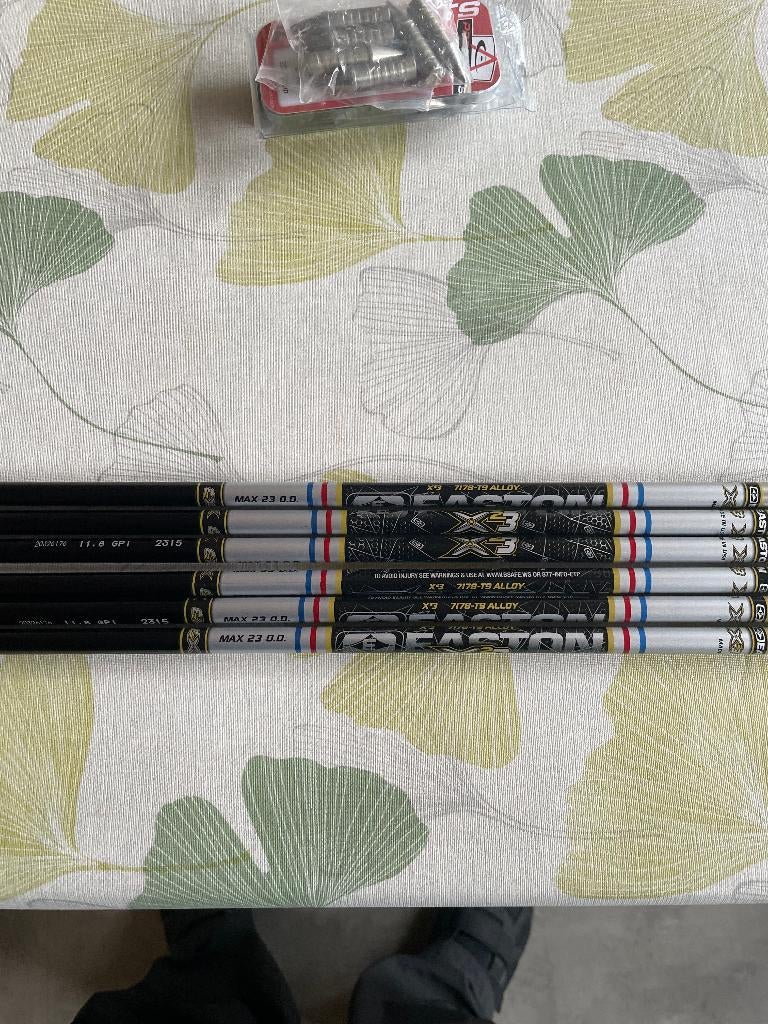 6 x nieuwe pijlen 23/15 + punten, Sports & Fitness, Tir à l'arc, Enlèvement ou Envoi, Neuf, Flèches