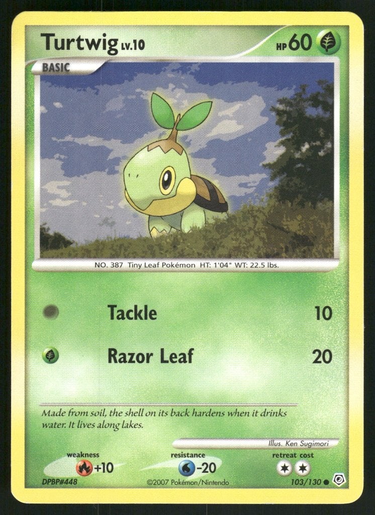 Turtwig 103/130 - Diamond &amp; Pearl (Fair), Hobby & Loisirs créatifs, Jeux de cartes à collectionner | Pokémon, Utilisé, Envoi
