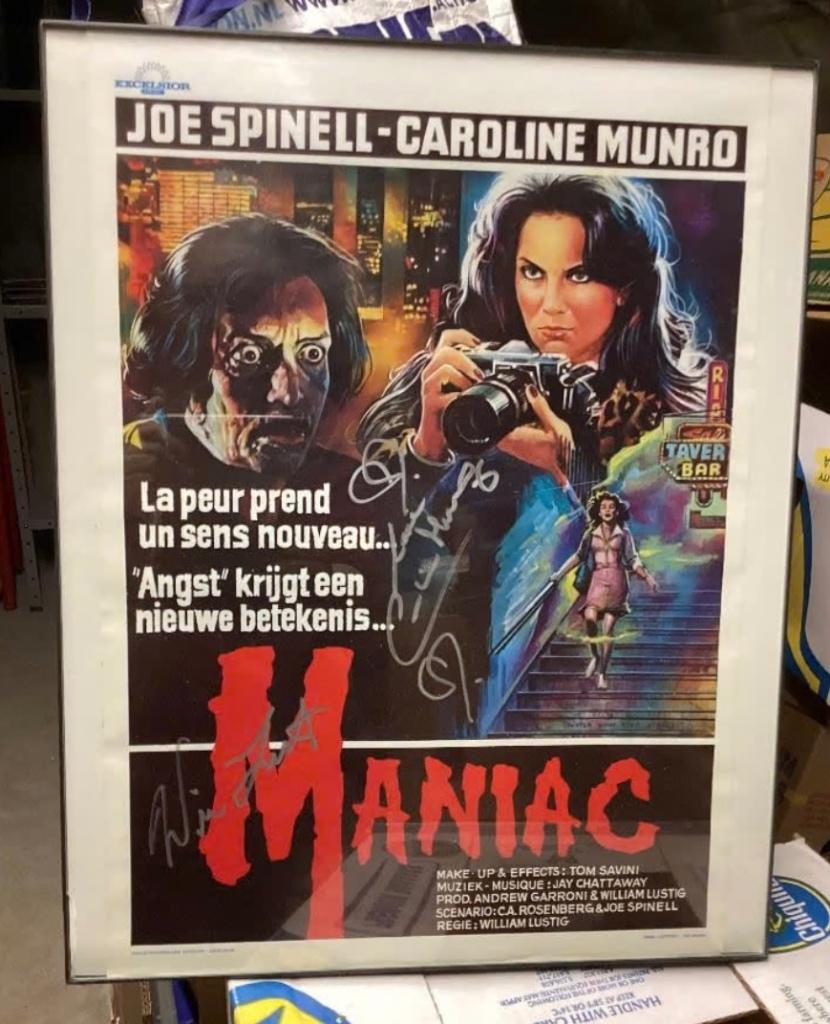 Gesigneerde poster Maniac 1980, Verzamelen, Ophalen of Verzenden