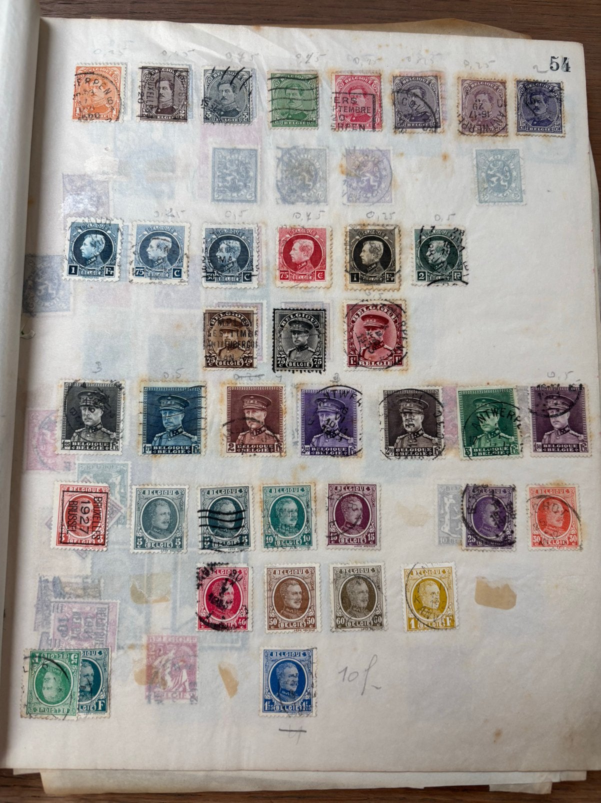 Oude Belgische postzegels, Ophalen of Verzenden, Gestempeld
