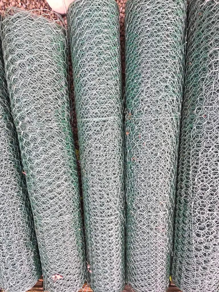 Kippengaas zeshoekgaas tuingaas groen pvc H 100cm lengte 25m, Ophalen