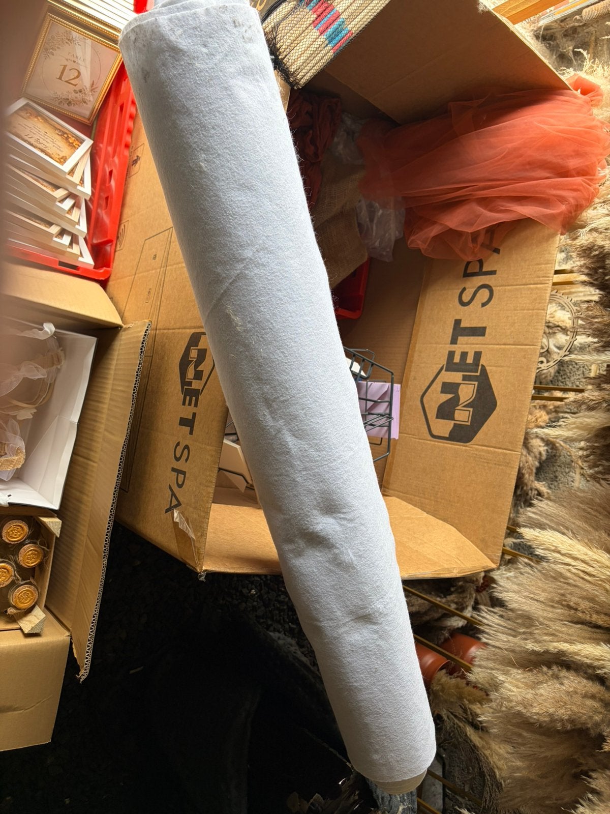 Tapis de cérémonie 15 a 18 m de long 25 euros, Doe-het-zelf en Bouw, Ophalen, Zo goed als nieuw
