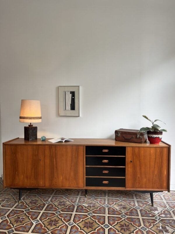 Buffet vintage, Teck, 25 à 50 cm, 200 cm ou plus, Comme neuf