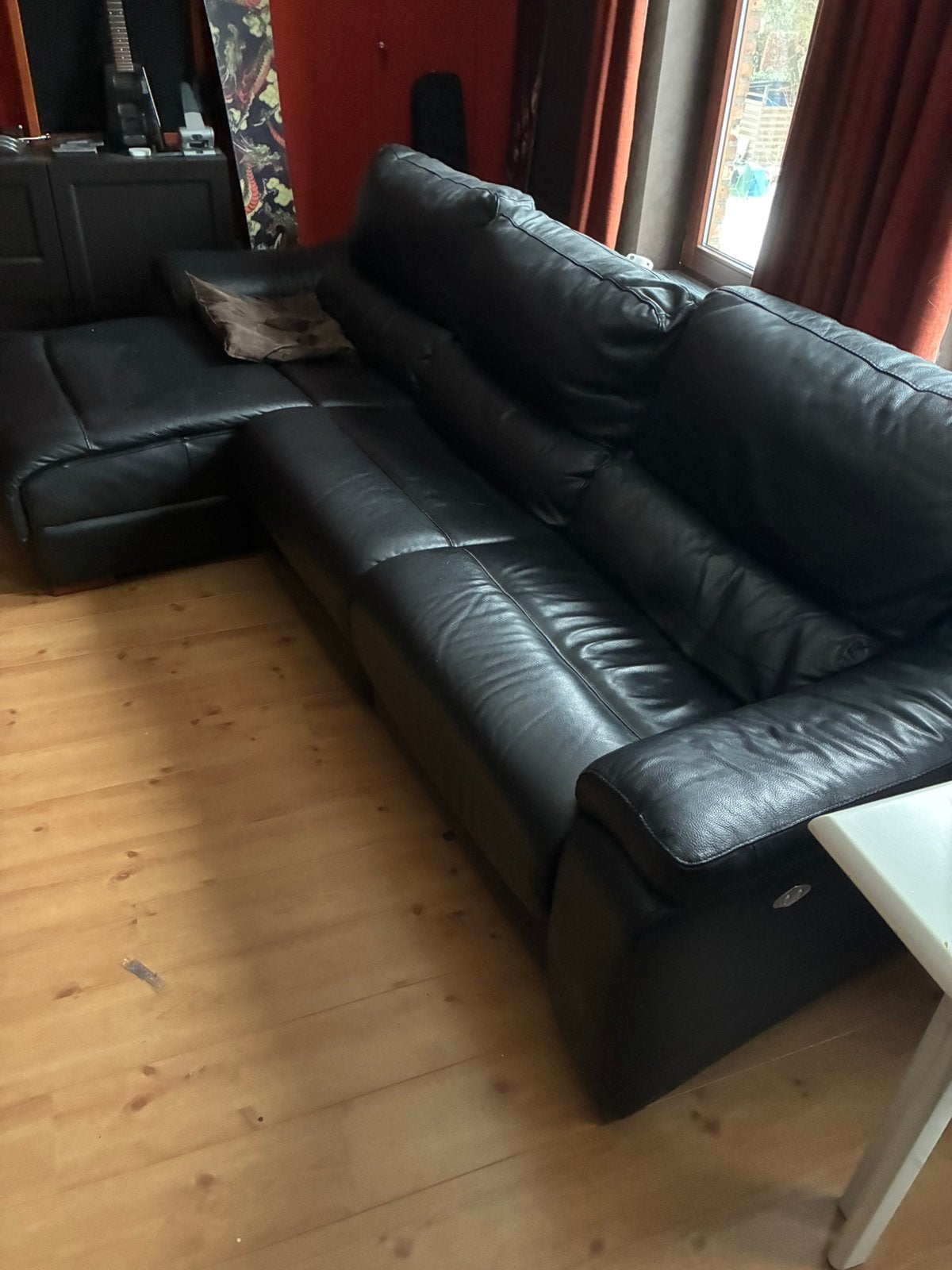 Italiaans leren relax zetel, Huis en Inrichting, Ophalen, Gebruikt