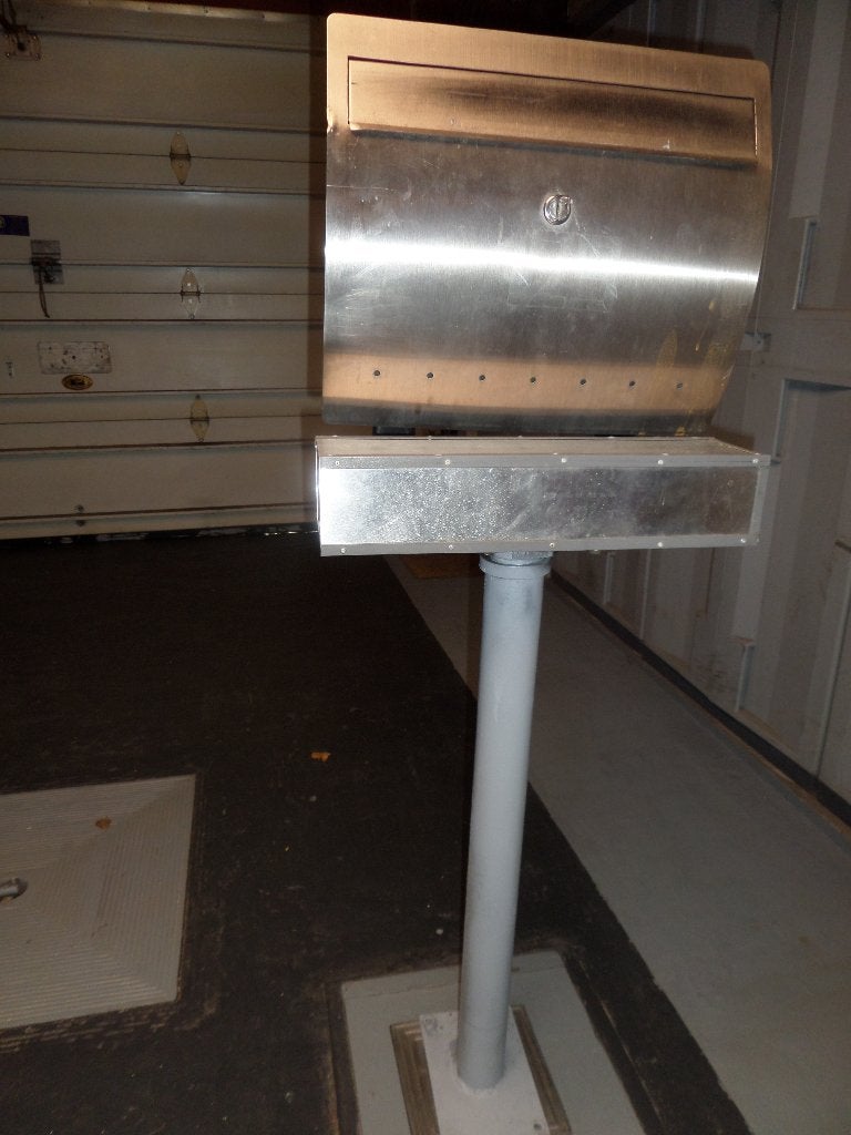 Inox brievenbus, Tuin en Terras, Ophalen, Zo goed als nieuw, Inox, Staande brievenbus