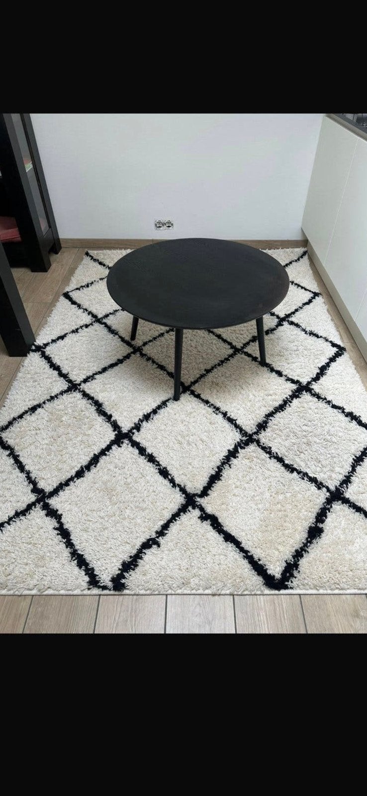 Tapijt en salontafel, Huis en Inrichting, Ophalen, Gebruikt, Zwart