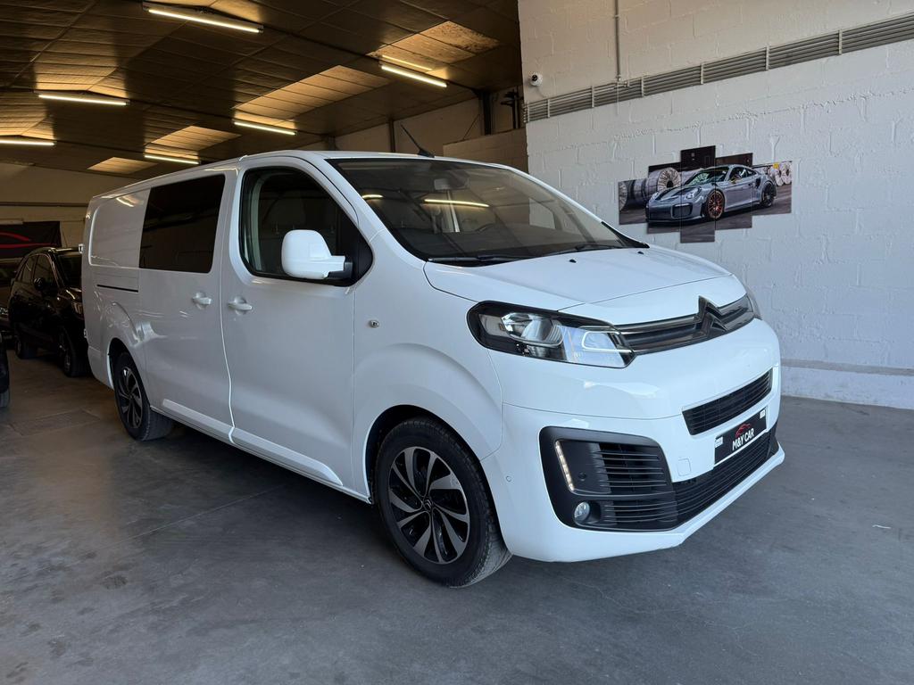 CITROEN JUMPY 2.0 HDI 150CV DUBBELE CABINE 6 ZITPLAATSEN, Auto's, Citroën, Voorwielaandrijving, Stof, 4 cilinders, Wit