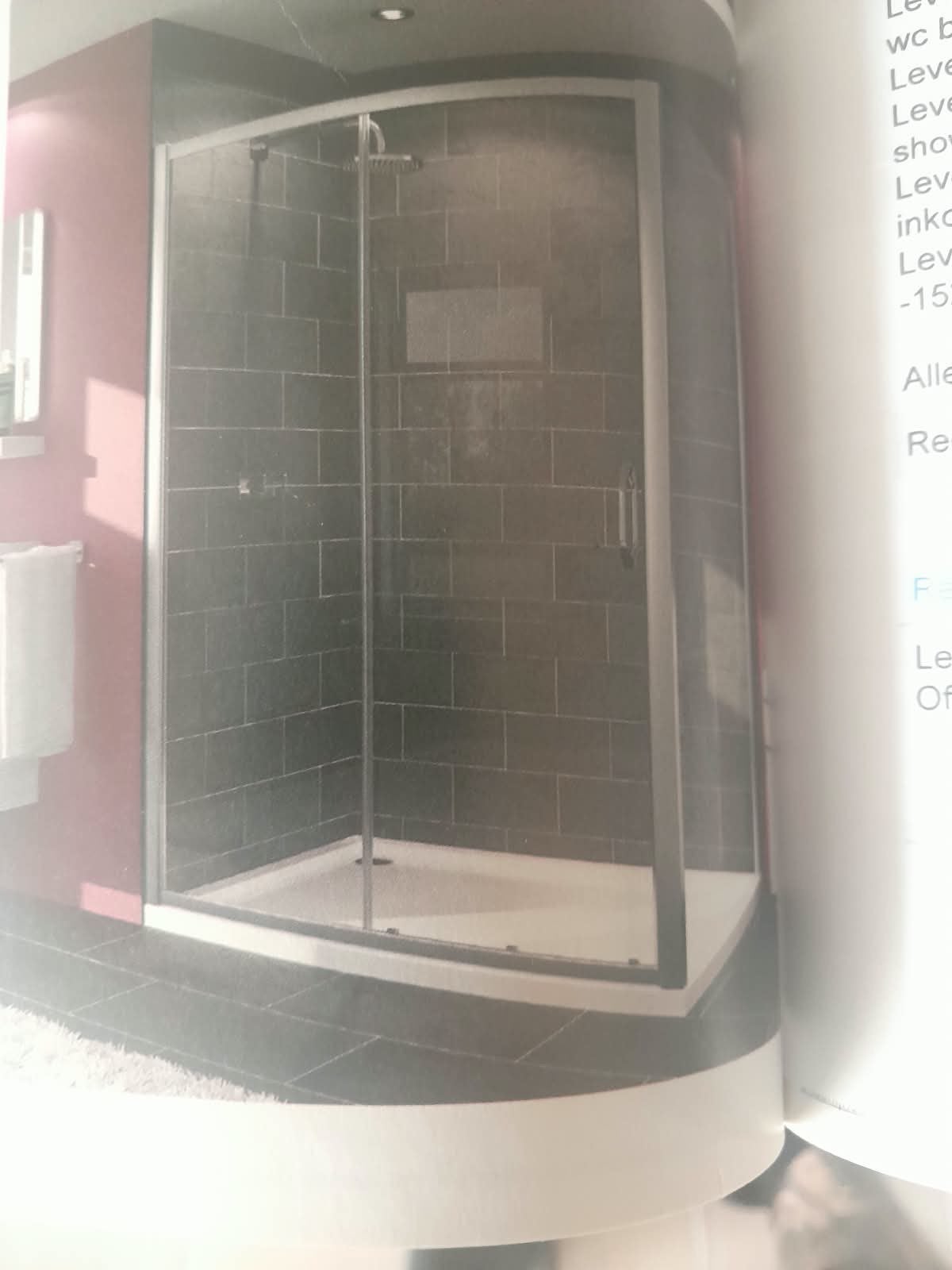 Cabine de douche en verre composée de 2 parties H200xW146, Enlèvement, Comme neuf