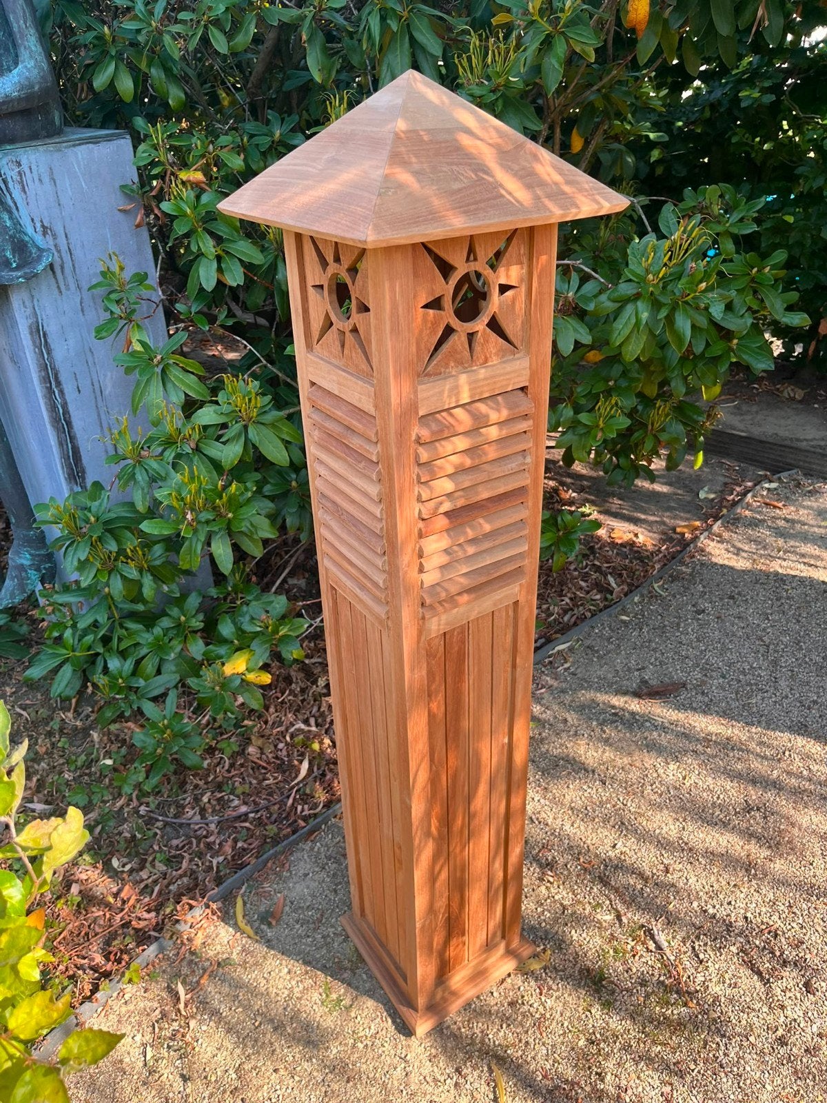 tuinlamp uit teakhout, Ophalen, Nieuw