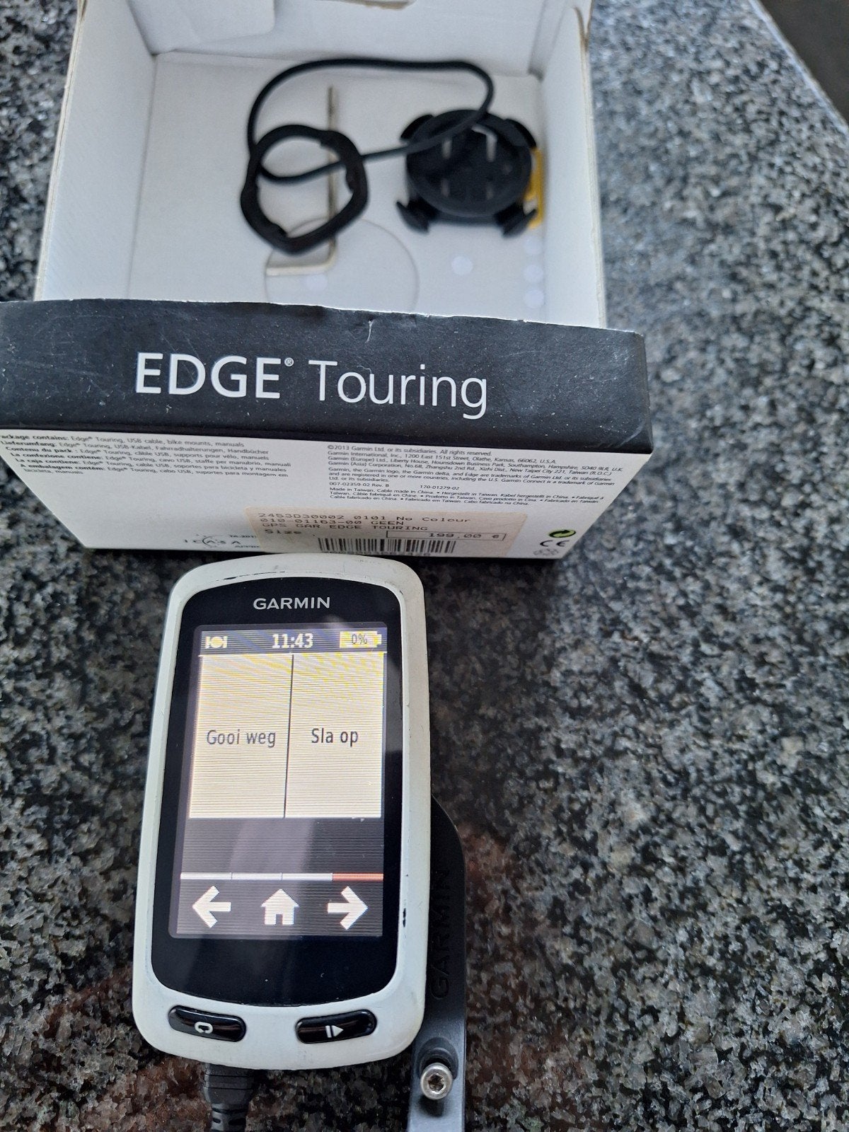 Garmin Edge Touring met stuurhouder, Fietsen en Brommers, Ophalen of Verzenden, GPS, Zo goed als nieuw