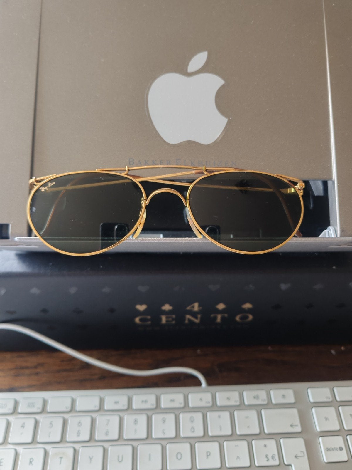 Vintage Ray-Ban B&L Outdoorsman Aviator zonnebril 1970, Ophalen, Gebruikt, Zonnebril, Ray-Ban