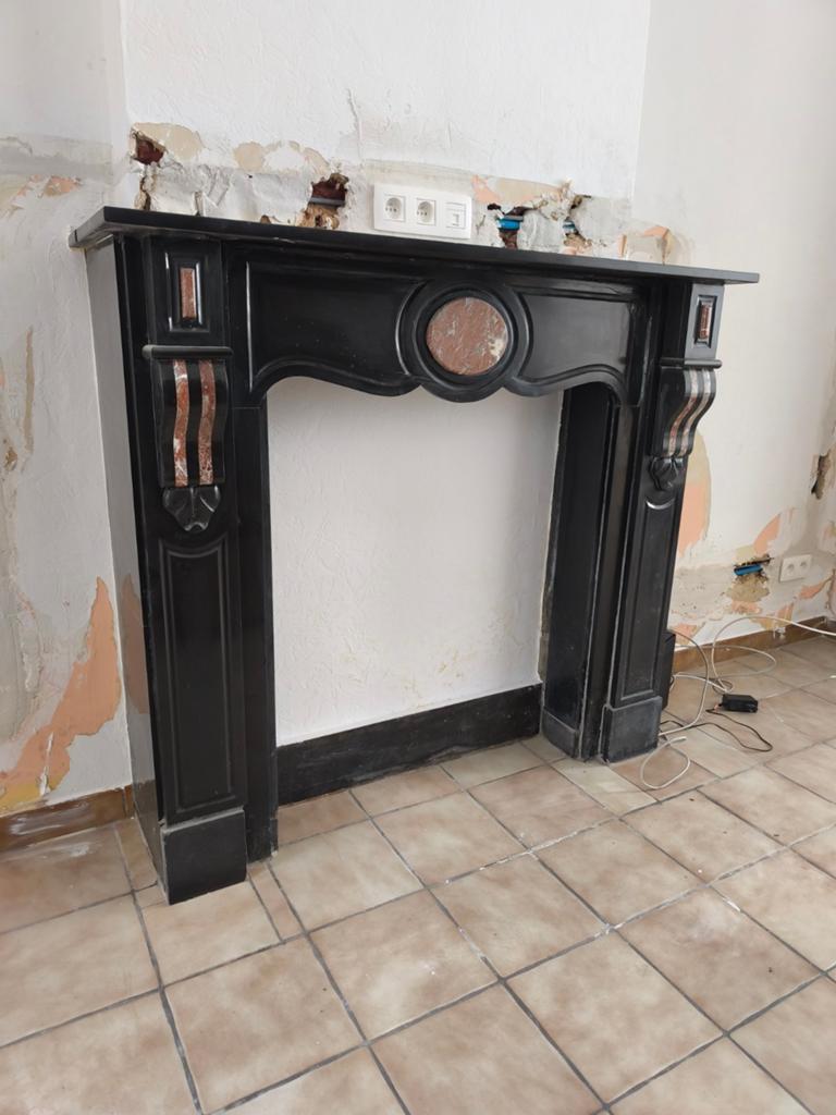 Cheminée en marbre  état bon, Enlèvement