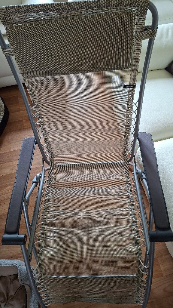 chaise longue lafuma RSX beige multi position, Ophalen, Zo goed als nieuw, Aluminium, Inklapbaar