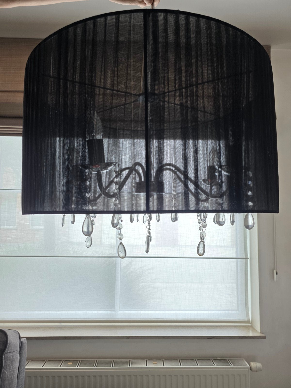 Verlichting kroonluchter zwart, Ophalen