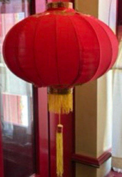 Lanterne Lampion chinois en soie, Enlèvement, Utilisé