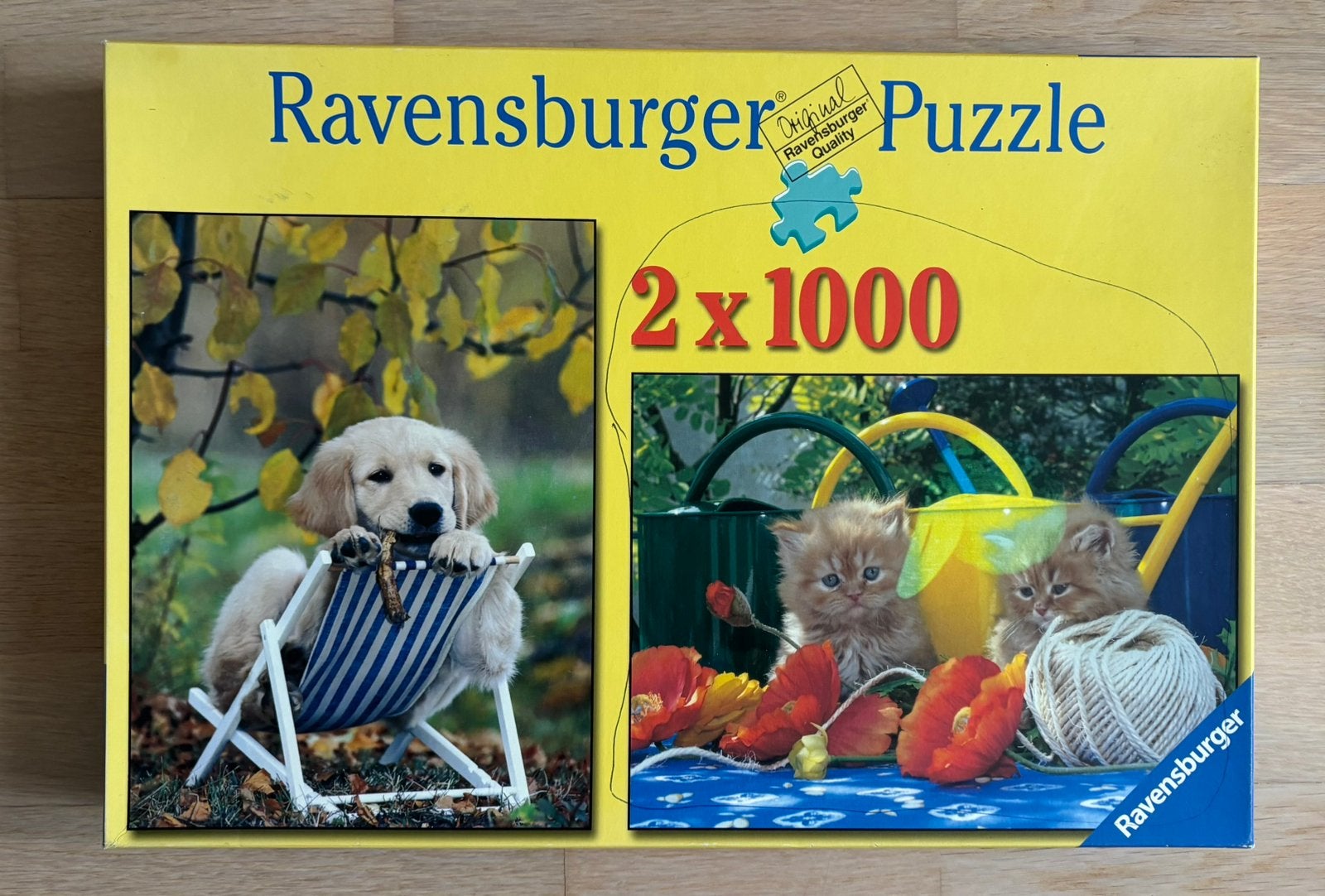 Puzzel 2x 1000 stukjes, Ophalen of Verzenden, 500 t/m 1500 stukjes, Zo goed als nieuw, Legpuzzel