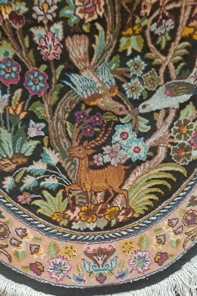 Perzisch tapijt Tabriz van het type Levensboom(met zijde), Antiek en Kunst, Ophalen of Verzenden