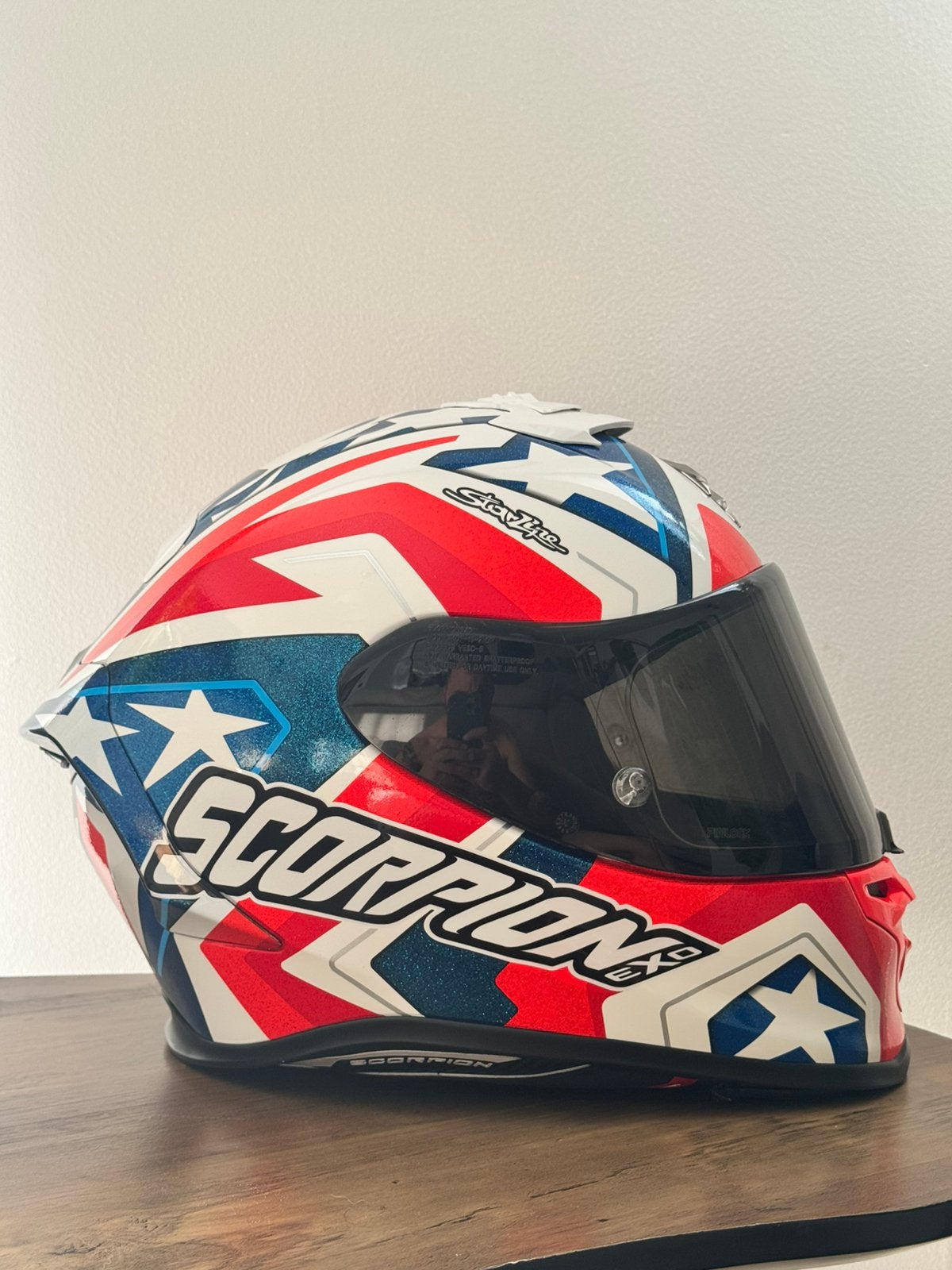 Scorpion EXO-R1 Evo Air Gaz, Motos, Autres marques, Seconde main, Enlèvement ou Envoi, Casque intégral