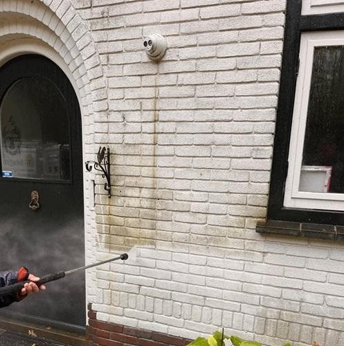 wij verwijderen groenaanslag van je gevel, Ophalen
