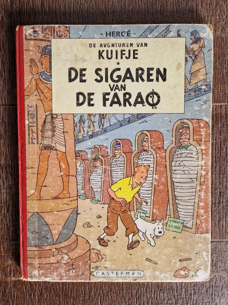 Kuifje - De sigaren van de farao (1955), Boeken, Gelezen, Eén stripboek, Ophalen of Verzenden, Herge