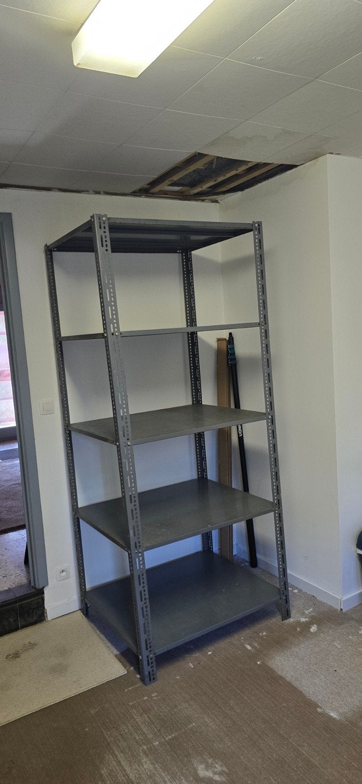 Stevig metalen magazijnrek – 212  91  76 cm – €65, Ophalen, Gebruikt