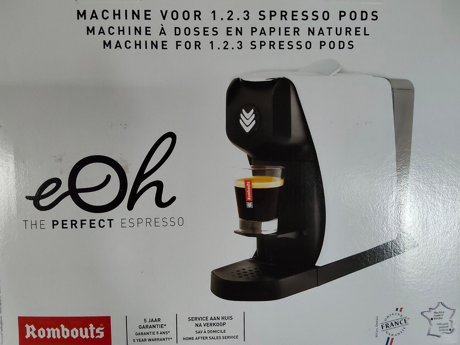 Rombouts eOh blank, Neuf, Dosettes et capsules de café, Réservoir d'eau amovible, Enlèvement