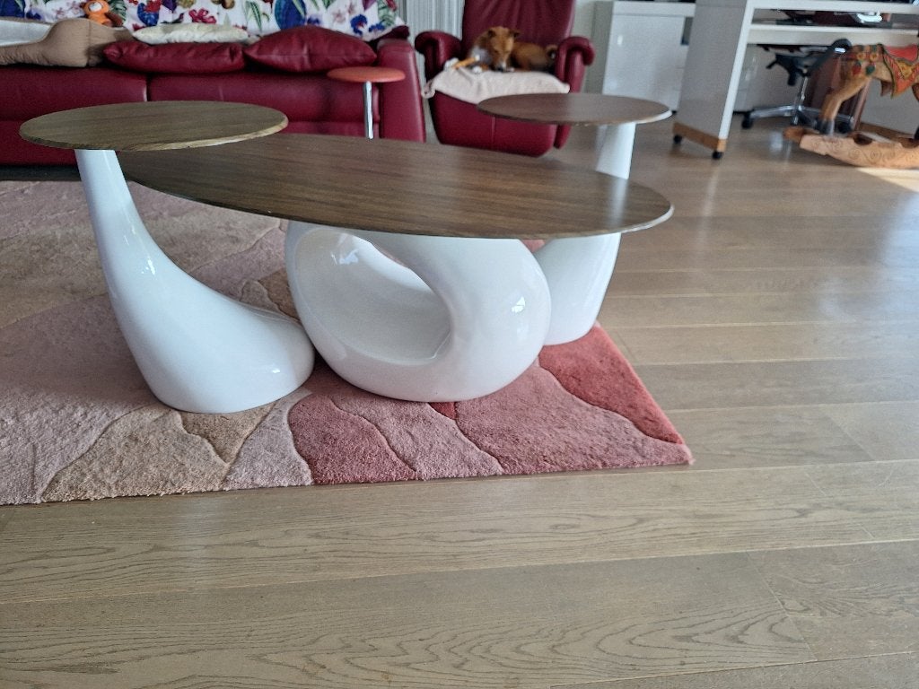 Table blanc dans 3 pieces., Maison & Meubles, Tables | Tables de salon, Comme neuf, 50 à 75 cm, 50 à 100 cm, 100 à 150 cm, Ovale