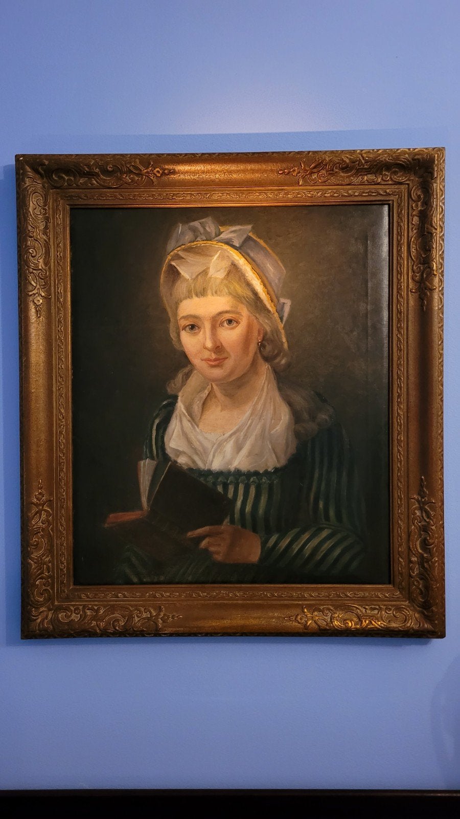 Lezende dame. Een olieverfschilderij op doek franse school, Ophalen, Doek