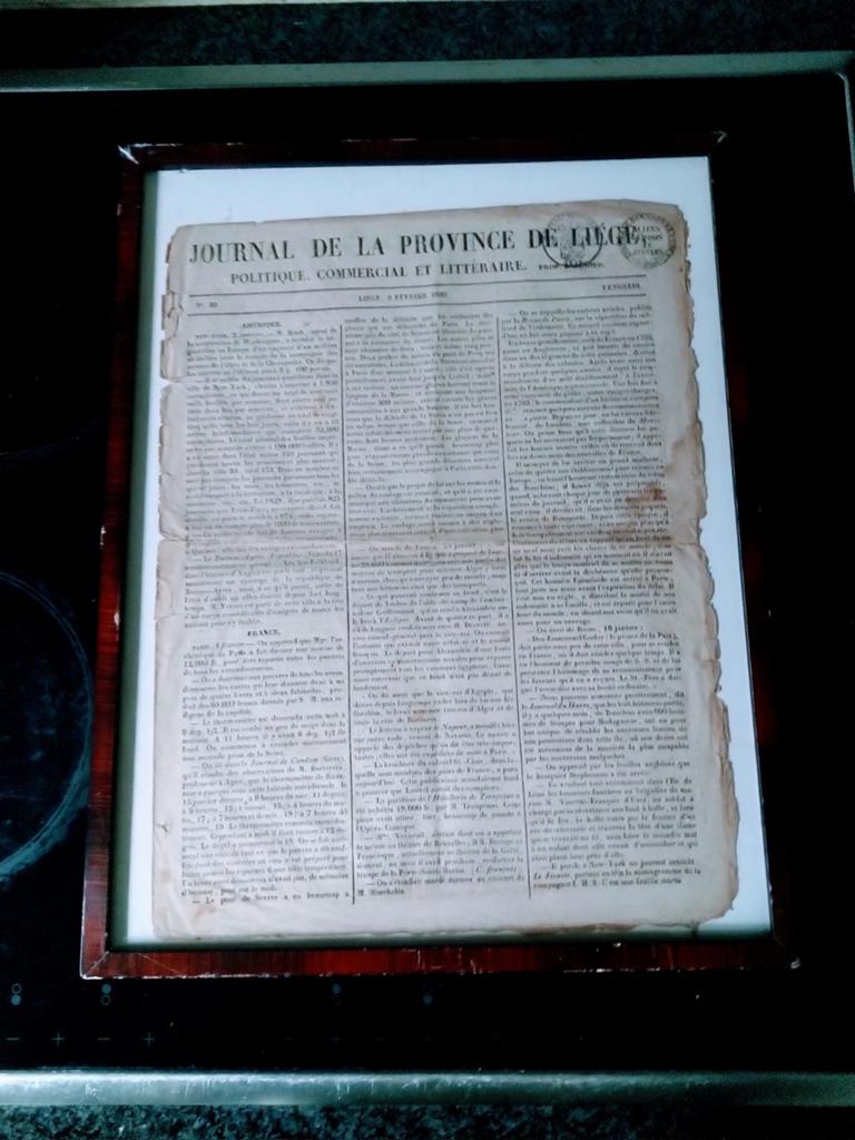 Journal de la Province de Liège du 5 février 1830 encadré, Enlèvement ou Envoi