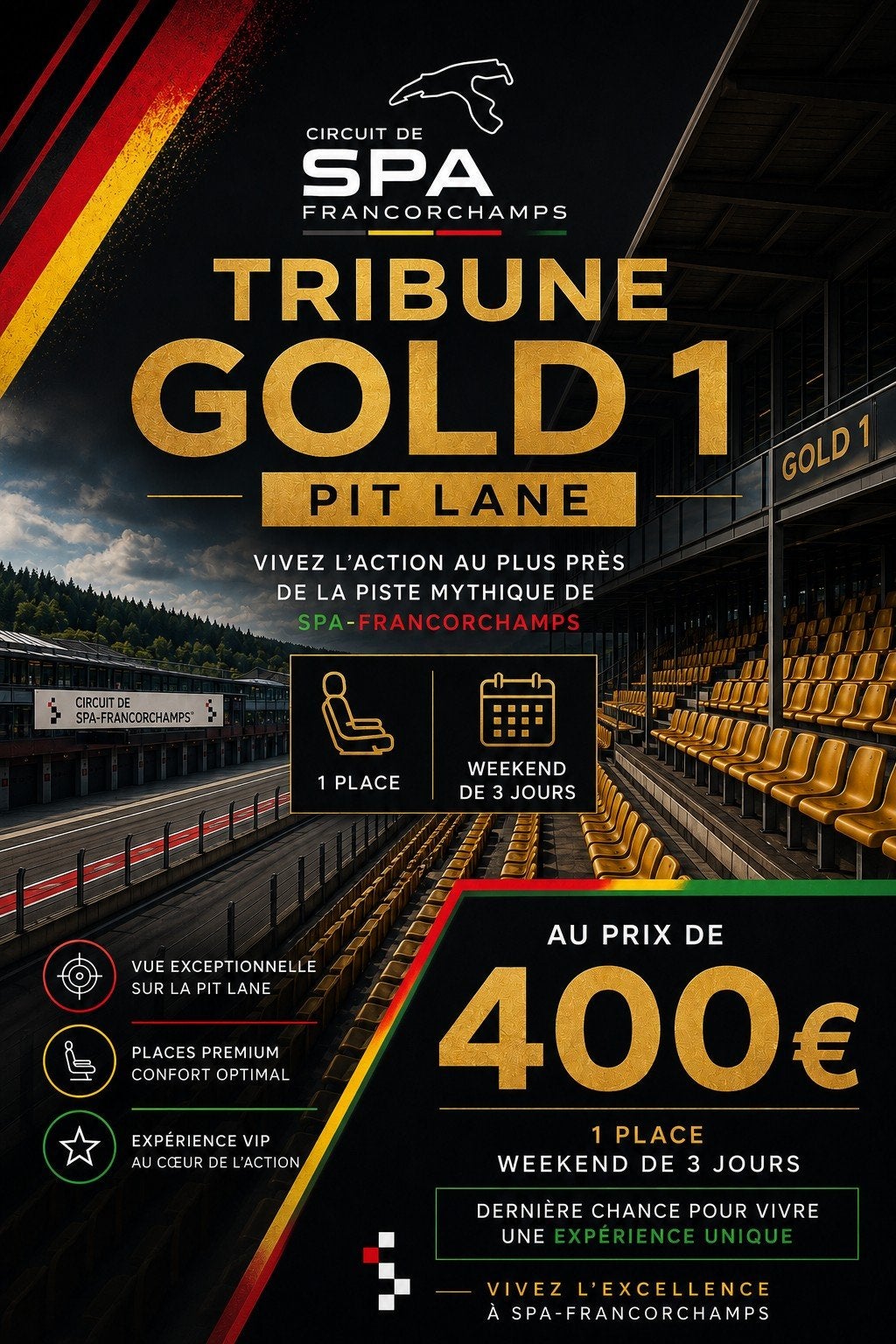 Formule 1 Gold 1 Pitlane-ticket, Tickets en Kaartjes