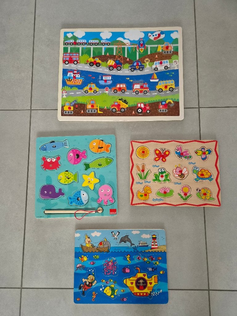 Legpuzzels peuter / kleuter, Ophalen, Gebruikt, Van hout, Minder dan 10 stukjes