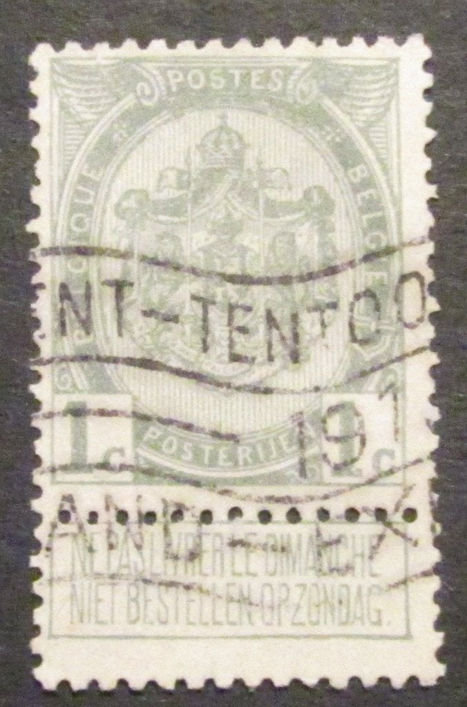 1 cent (A) Léopold II de 1907 estampillé, Enlèvement ou Envoi, Affranchi, Timbre-poste, Autre