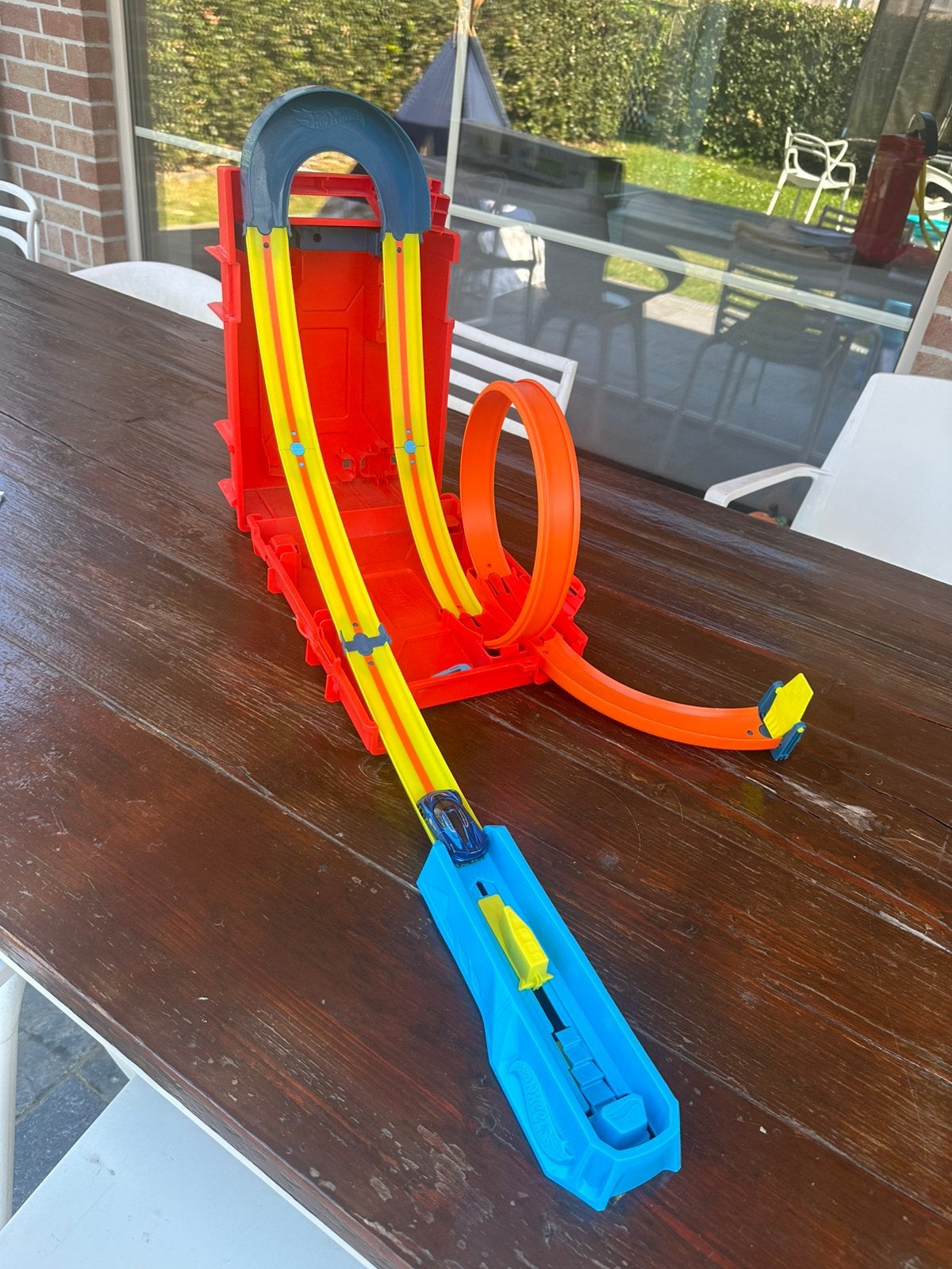 Hot Wheels Track Builder Unlimited, Kinderen en Baby's, Ophalen, Zo goed als nieuw, Racebaan, Hot Wheels