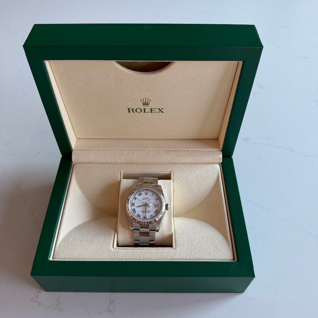 Rolex Datejust 36mm, Handtassen en Accessoires, Horloges | Dames, Ophalen, Staal, Polshorloge, Zo goed als nieuw