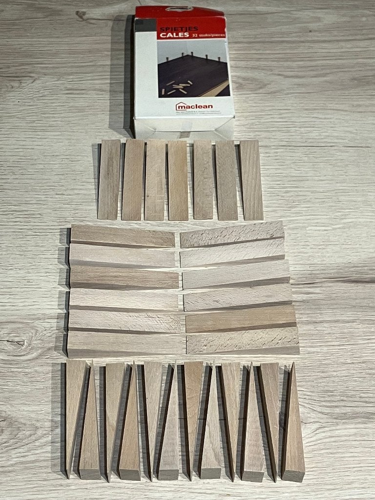 31 * brochettes en bois Maclean pour parquet ou stratifié, Enlèvement ou Envoi, Comme neuf, Bois, Parquet