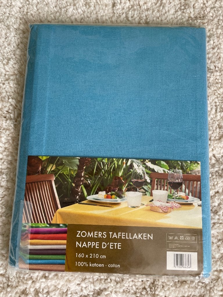 NIEUW tafellaken - katoen - matching kussens, Neuf, 210 cm, Nappe, Coton
