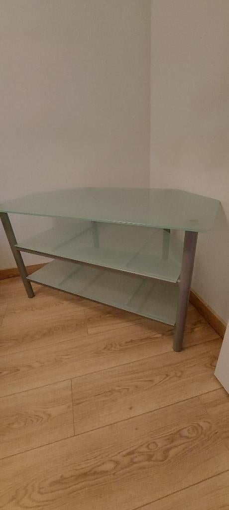 TV meubel, Ophalen, Gebruikt, 50 tot 100 cm, Glas
