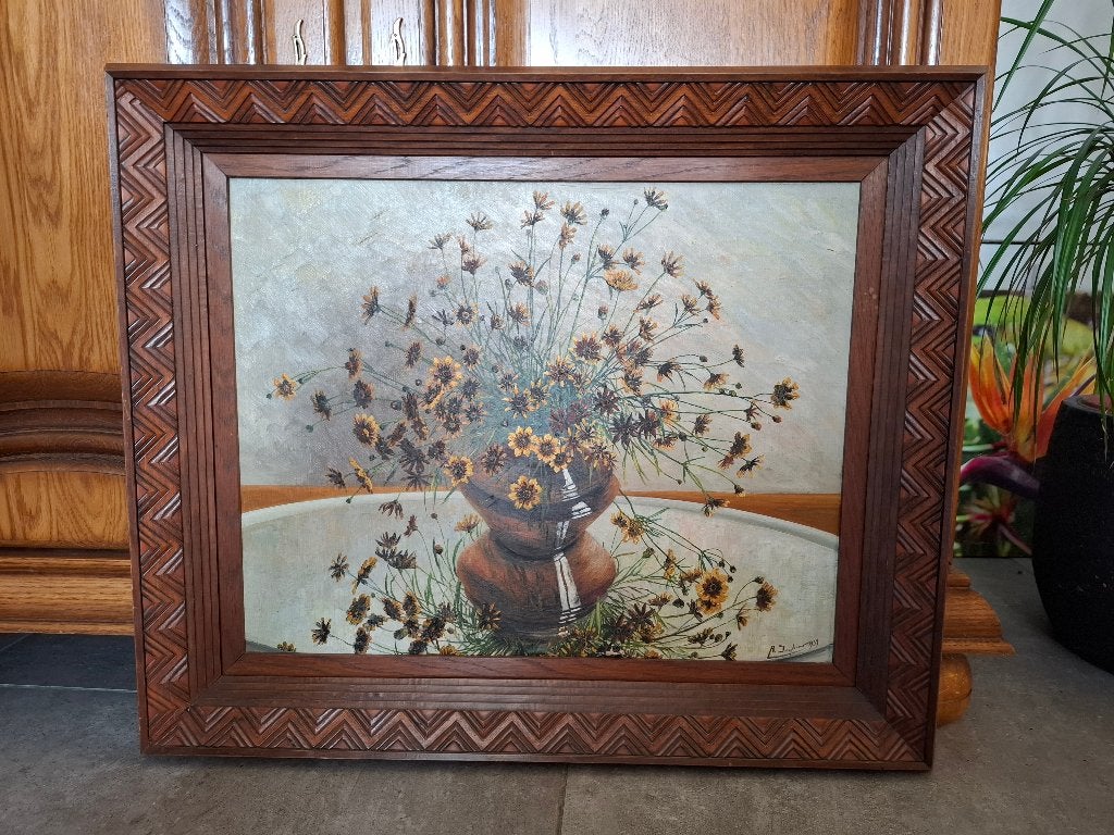 Tableau peinture nature morte 1939, Enlèvement, Daté, Nature morte