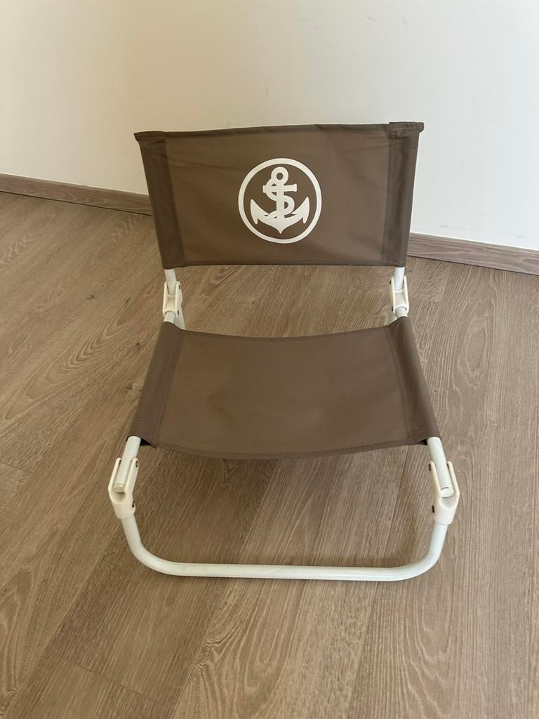 Strandstoel beige, Tuin en Terras, Tuinstoelen, Ophalen, Zo goed als nieuw