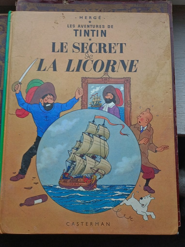 1 bd KUIFJE, het geheim van de eenhoorn Luik, Eén stripboek, Herge, Ophalen, Gelezen