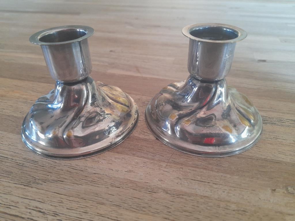 Antieke kandelaars, Antiek en Kunst, Ophalen of Verzenden