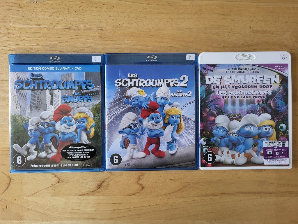 Lot Blu-Ray intégrale Les Schtroumpfs (3 films), CD & DVD, Néerlandais, Néerlandais, Enlèvement, Collection de films
